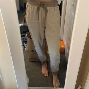 Tan Flowy Pants